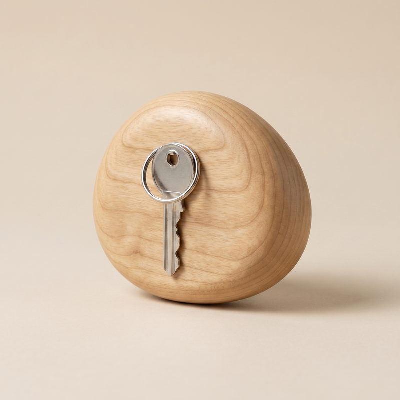 Magnetic Key Hanger – Solid Wood Wall Organizer for Keys, Minimalist Entryway Storage Home Decor