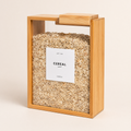 Bamboo Food Storage Canister – Pantry Organizer with Clear Window, Kitchen Container