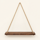Wood Rope Hanging Wall Shelf – Pine Floating Shelves for Plants Home Decor Display