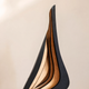 Abstract Wood Sculpture – Layered Minimalist Statue for Shelf, Desk and Living Room Decor
