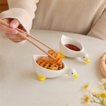 Ceramic Duck Dipping Bowl – Set of 2 Cute Sauce Dish Mini Bowl Kitchen Table Decor