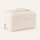 Makeup Organizer Bag for Travel – PU Leather Zip Cosmetic Case with Inner Dividers