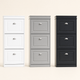 Shoe Cabinet with 3 Flip Drawers – Slim Entryway Storage Rack, White Grey Black