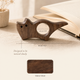 Wooden Cat Book Page Holder – Finger Ring Bookmark for Readers, Minimalist Wood Gift