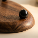 Oval Wood Tray with Ball Feet – Jewelry Organizer Vanity Desk Storage Decor