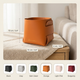 PU Leather Storage Basket – Folding Desktop Organizer for Pens Keys Cosmetics Minimalist Home Decor