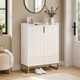 Shoe Cabinet with Doors – 5-Tier Storage, Gold Accents, Hallway Bedroom Living Room