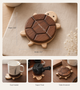 Turtle Wood Coaster – Black Walnut Drink Mat Table Protector Desk Decor Gift
