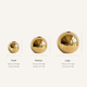 Gold Ceramic Ball Vase – Glossy Sphere Flower Pot for Modern Home Decor and Shelves