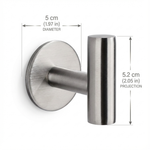 Wall Mounted Gold Hook – Adhesive Stainless Steel Towel and Coat Hook for Bathroom