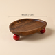 Oval Wood Tray with Ball Feet – Jewelry Organizer Vanity Desk Storage Decor
