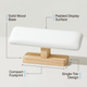 Watch and Bracelet Display Stand – Padded Bar with Wood Base for Dresser Jewellery Storage