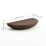 Wooden Floating Shelf – Semicircle Wall Mount for Small Spaces, Minimalist Home Organization
