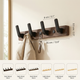 Wooden Wall Hook Rack – Black Walnut Coat Hanger Entryway Towel Bar Bathroom Bedroom Organizer