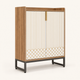 Shoe Cabinet with Doors – 5-Tier Storage, Gold Accents, Hallway Bedroom Living Room