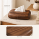 Walnut Wood Tissue Box Cover – Removable Lid, Minimalist Tabletop Decor for Home