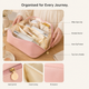 Makeup Organizer Bag for Travel – PU Leather Zip Cosmetic Case with Inner Dividers