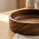 Walnut Wood Bowl – Natural Wooden Salad and Fruit Serving Basin, Minimalist Dining Room Tableware