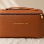 Makeup Organizer Bag for Travel – PU Leather Zip Cosmetic Case with Inner Dividers