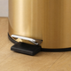 Gold Step Bin 5L – Champagne Steel Pedal Trash Can for Bathroom or Kitchen