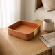 Leather Valet Tray with Gold Accents – Desk Organizer Key Tray Catchall Tray
