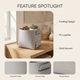PU Leather Storage Basket – Folding Desktop Organizer for Pens Keys Cosmetics Minimalist Home Decor