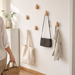 Wooden Drop Wall Hook – Minimalist Wood Wall Hanger for Entryway, Hallway, Bathroom