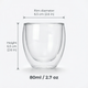 Double Wall Glass Coffee Mug – Heat Resistant Borosilicate Cup for Hot and Cold Drinks
