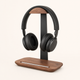 Wooden Headphone Stand – Aluminum Frame, Pen Slot, Desk Organizer for Home Office