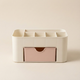 Makeup Storage Box – Multi-Compartment Desktop Organizer with Drawer for Bathroom Vanity Countertops