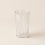 Textured Glass Toothbrush Holder – Bathroom Storage, Countertop Cup, Minimalist Vanity Accessory