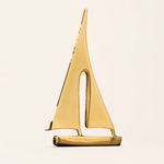 Sailboat Sculpture – Gold or Bronze Zinc Alloy Desk Ornament Modern Home Decor