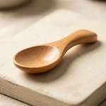 Mini Wooden Spoons Set of 4 – Natural & Dark Wood, for Spices and Condiments