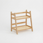 Bamboo Countertop Organizer – 2 Tier Rattan Shelf for Kitchen, Coffee Bar & Bathroom Counter Storage