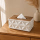 Geometric Tissue Box Holder – Minimalist Desktop Storage Organizer for Home Office
