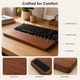 Walnut Wood Keyboard Wrist Rest – Ergonomic Palm Pad for Mechanical Keyboards