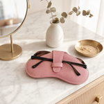 Sunglasses Case Pouch – Sandal Shaped PU Leather Eyewear Bag Portable Glasses Protector
