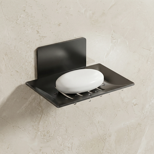 Wall Mounted Soap Tray – No Drill Adhesive Soap Holder for Bathroom Sink & Shower