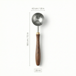 Stainless Steel Coffee Scoop - Wooden Handle Measuring Spoon for Coffee Beans