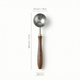 Stainless Steel Coffee Scoop - Wooden Handle Measuring Spoon for Coffee Beans