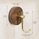 Minimalist Gold Walnut Wall Hook – Self Adhesive Coat Hook for Kitchen, Bathroom & Modern Decor