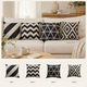 Geometric Throw Pillow Cover – Linen Cotton Cushion Cover for Sofa Bed or Chair