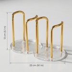 Gold Luxury Paper Cup Dispenser – Acrylic Cup Holder for Kitchen, Office & Coffee Stations