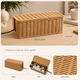 Rattan Cable Management Box – Woven Cord Organizer for Desk Home Office Decor