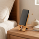 Bamboo Phone Stand – Desk Phone Holder for Charging, Tablet, Home Office Decor