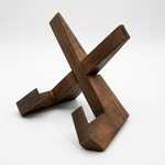 Wooden Cookbook Stand – Freestanding X-Shaped Book Holder for Kitchen & Minimalist Tablet Display