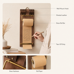 Wooden Clipboard Roll Notepad – Hanging Memo Pad Desk Note Board Minimalist Office