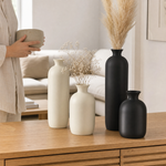 Minimalist Vase – Nordic Style Matte Plastic Home Decor, Modern Living Room Accent
