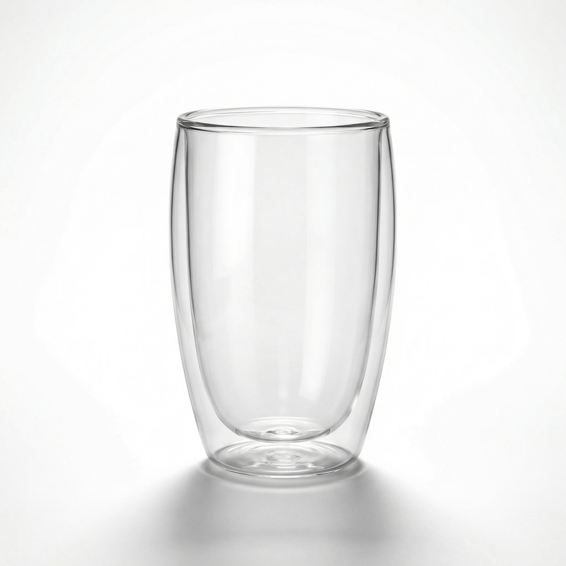 Double Wall Glass Coffee Mug – Heat Resistant Borosilicate Cup for Hot and Cold Drinks
