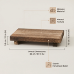Wooden Pedestal Tray Stand – Minimalist Countertop Riser for Vanity & Bathroom Decor